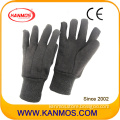 Industrial Safety Brown Knitted Cuff Cotton Work Gloves (41009)